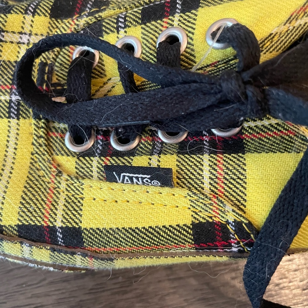 Vans Yellow Plaid Shoes - Picture 7 of 7